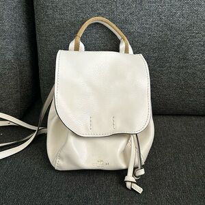 Coach White Leather drawstring Micro Mini Backpack